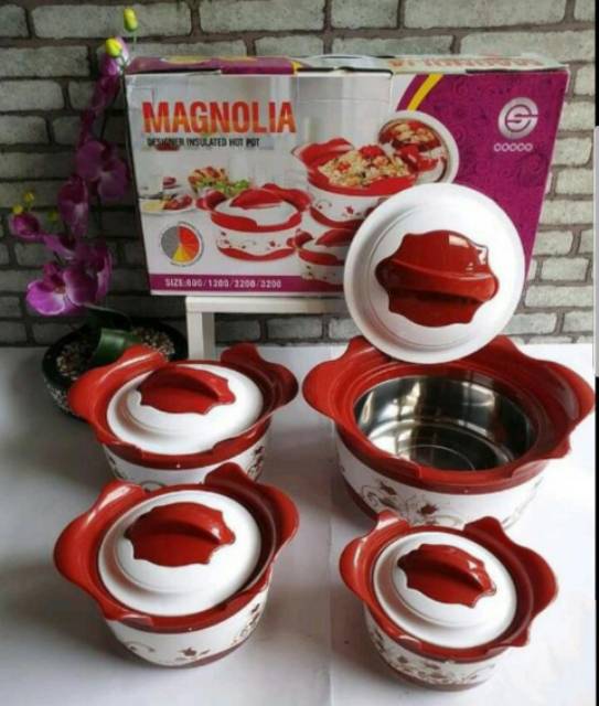 TEMPAT SAYUR MAGNOLIA SET ISI 4PCS