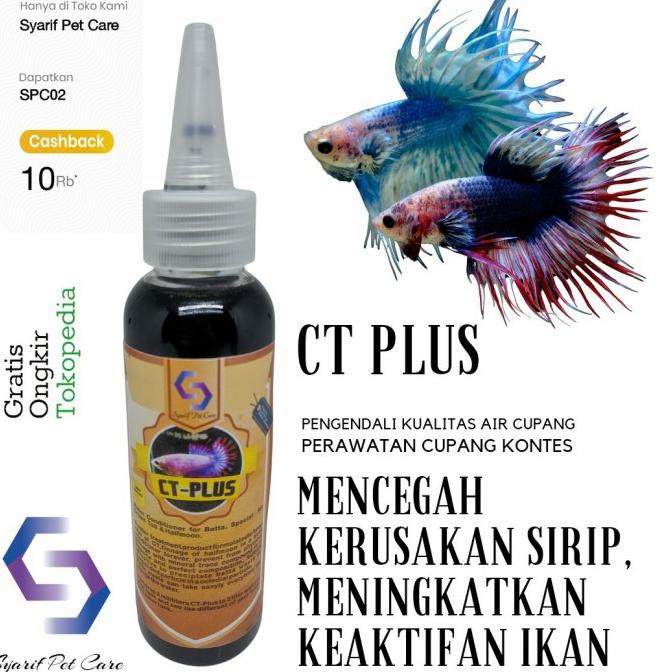 CT Plus Water Treatment Khusus Cupang Serit Halfmoon Dan Giant