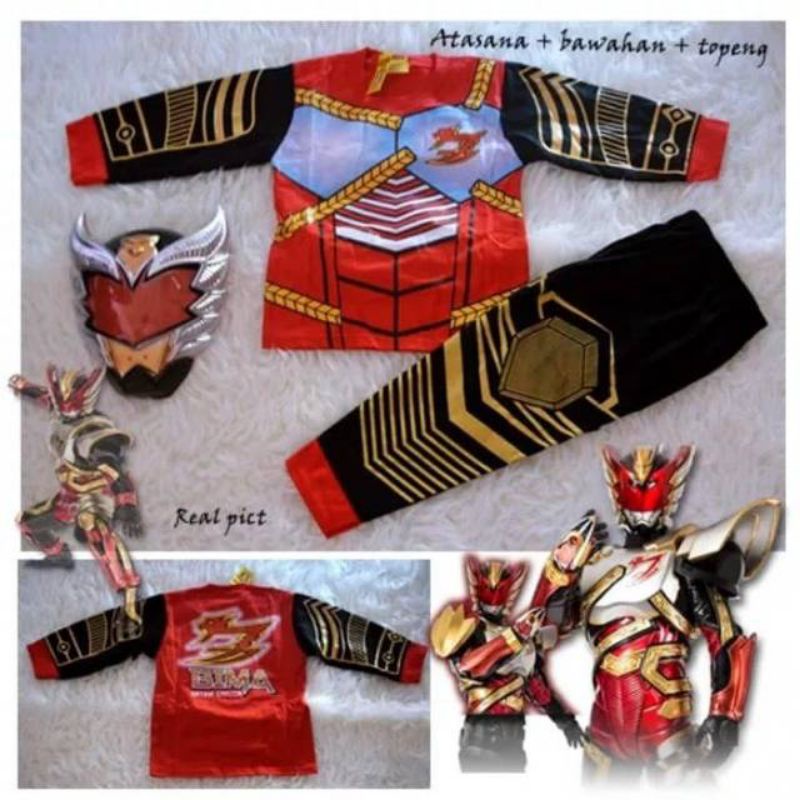 baju bima x topeng / baju bima x / setelan anak cowok/baju kostum bima x /baju superhero