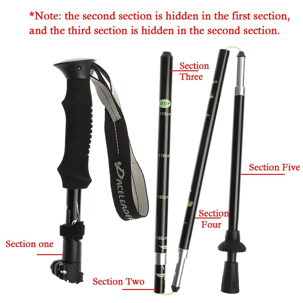 Wonder Foldable Walking Sticks Tongkat Teleskopik Gagang EVA Portabel Ultralight