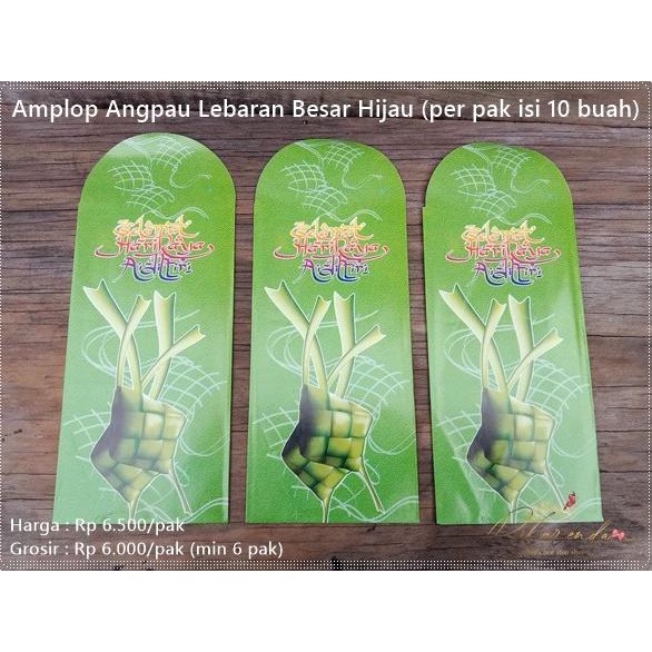 

ALB-127 : Amplop Angpau Lebaran Besar Hijau (per pak isi 10 buah) pitar33 Berkualitas