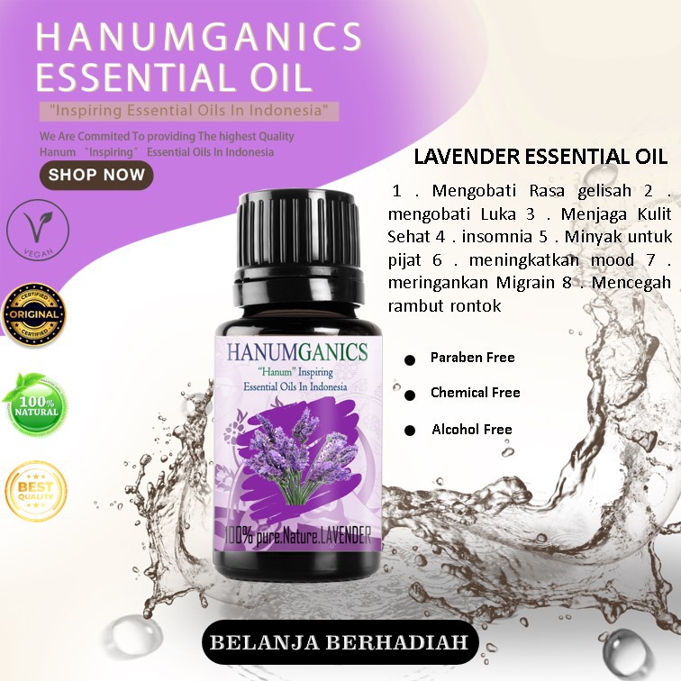 Jual HANUMIGANICS HERBAL lavender essential oil minyak atsiri essential