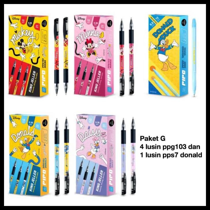 

PAKET G DAPAT 4 LUSIN PPG103 DISNEY DAN 1 LUSIN PPS7 DONALD DUCK