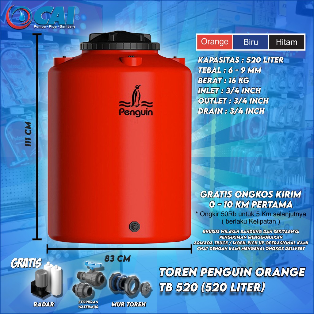 Harga Toren Penguin 520 Liter Terbaru April 2021 Biggo Indonesia