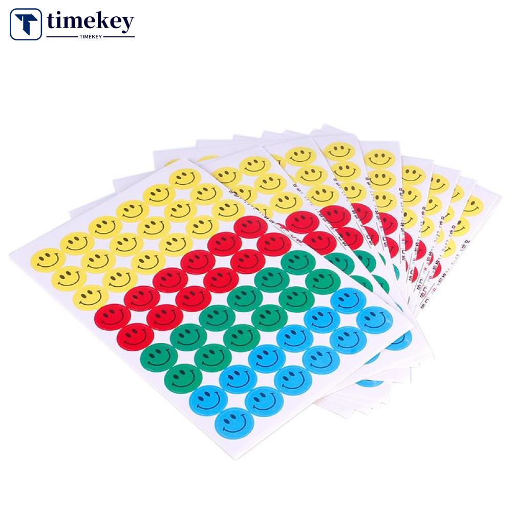 Timekey 540Pcs Stiker Penghargaan Anak Motif Smiley Face Untuk Guru Sekolah miss it A9K3