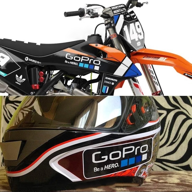 GOPRO Hero Stiker reflektif Olahraga ekstrim sepeda motor motocross Fotografi Stiker Dekoratif yang Dimodifikasi Stiker Untuk YAMAHA