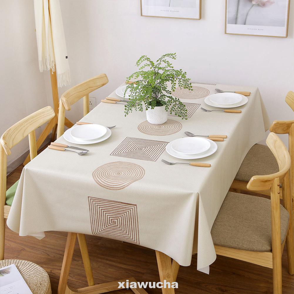 Protective Home Decoration Pvc Simple Modern Hotel Restaurant Waterproof Oilproof Table Cloth Shopee Indonesia