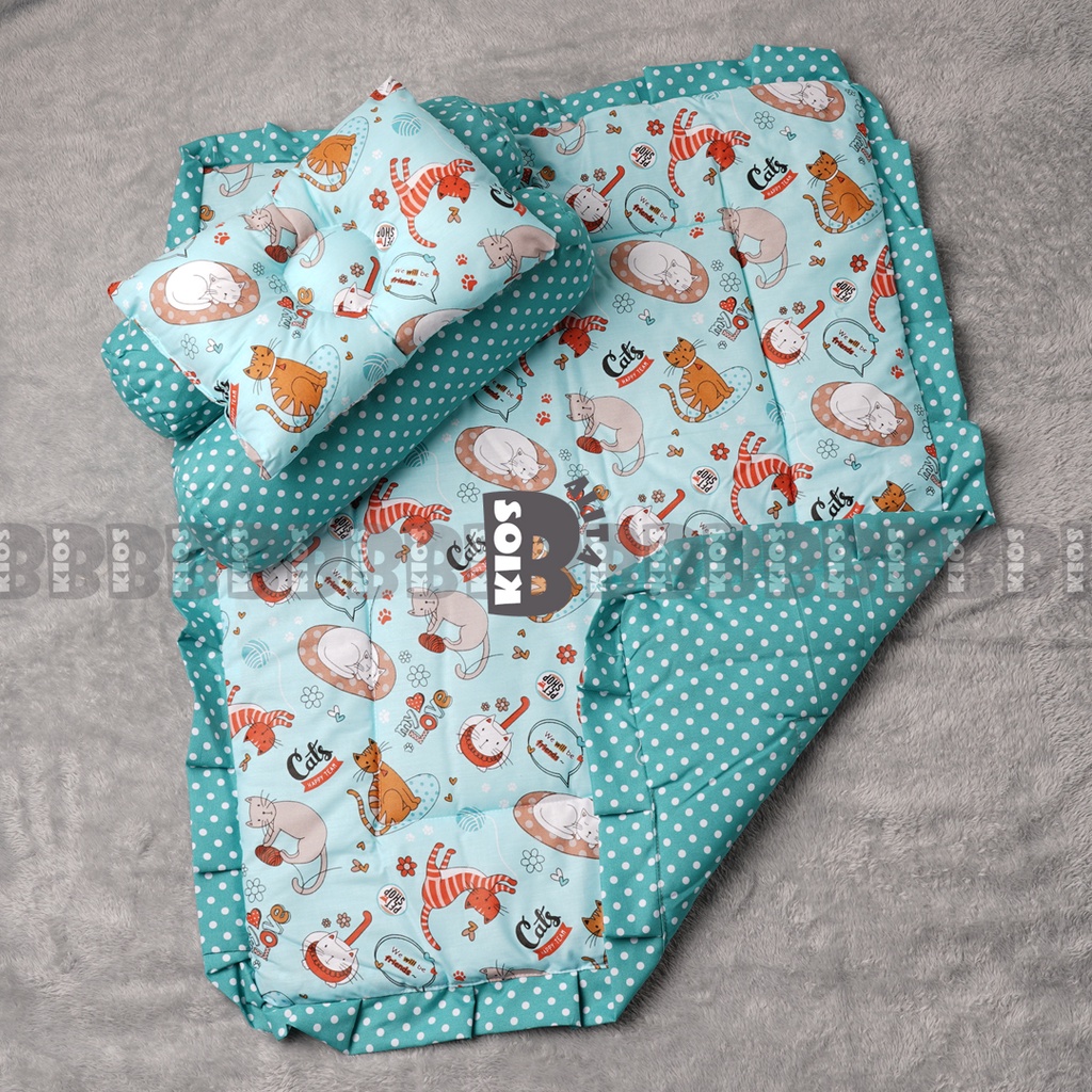 BED COVER SET BAYI Bed Cover Bayi Bantal Guling Selimut Bayi Tempat Tidur FREE tas mika Kado Lahiran-CATYER