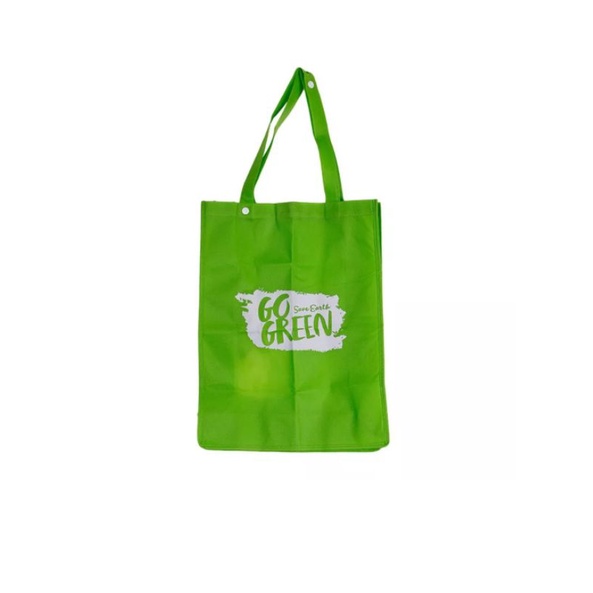 Tote bag Spunbond Hijau Goodie bag Green 30x12x40cm Paper Bag Tas jinjing Spoundbond Sansan wawa