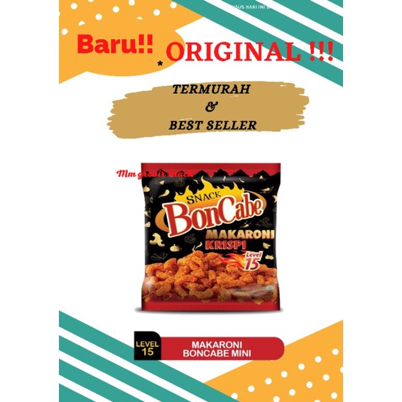 

BonCabe makaroni krispi level 15 (1 renceng isi 10pcs)@30gram