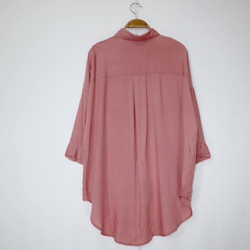 BEFAST - ZFS OOTD Wanita Kemeja TAMIA / KORA RAYON DIAMOND OVERSIZE XXL LONG SHIRT / Kemeja Oversize Kekiniaan Wanita / Atasan kemeja Lengan Panjang / Kemeja Polos Casual / Kem Formal / Fashion Wanita Kerja