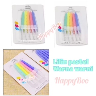 lilin batang pastel warna warni crystal lilin warna soft