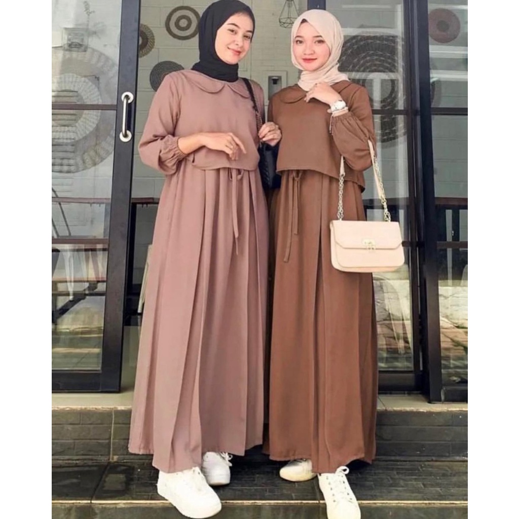 Dara Dress Korean Style Pakaian Wanita Gamis Kekinian Crinkle Airflow