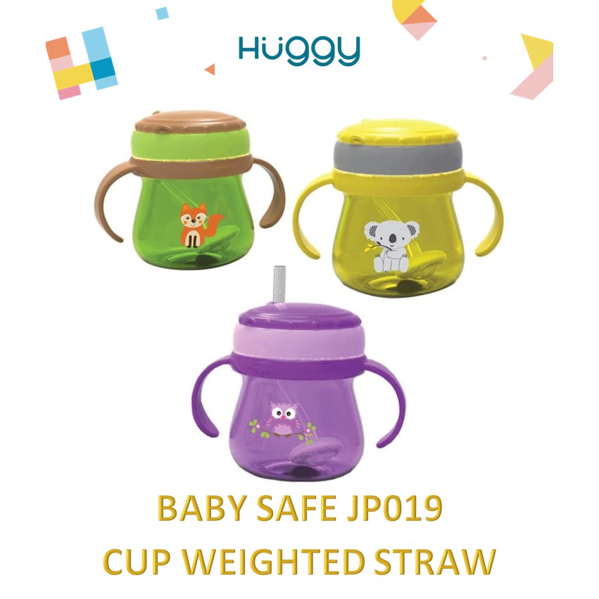 Baby Safe JP019 Botol Minum Pemberat Training Cup Weighted Straw