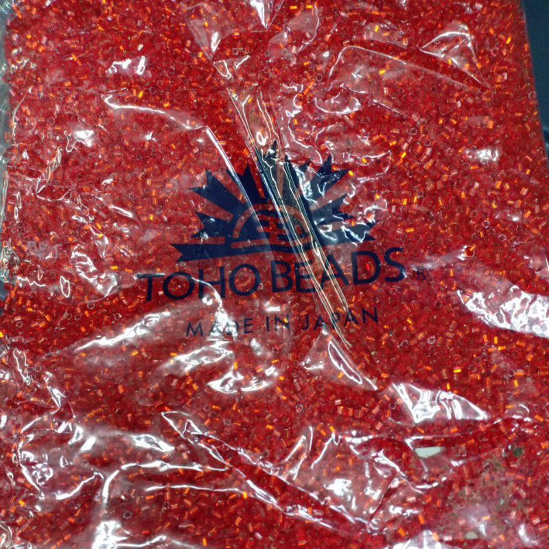 mote jepang payet toho merah cabe kode 25 per 1/2pon