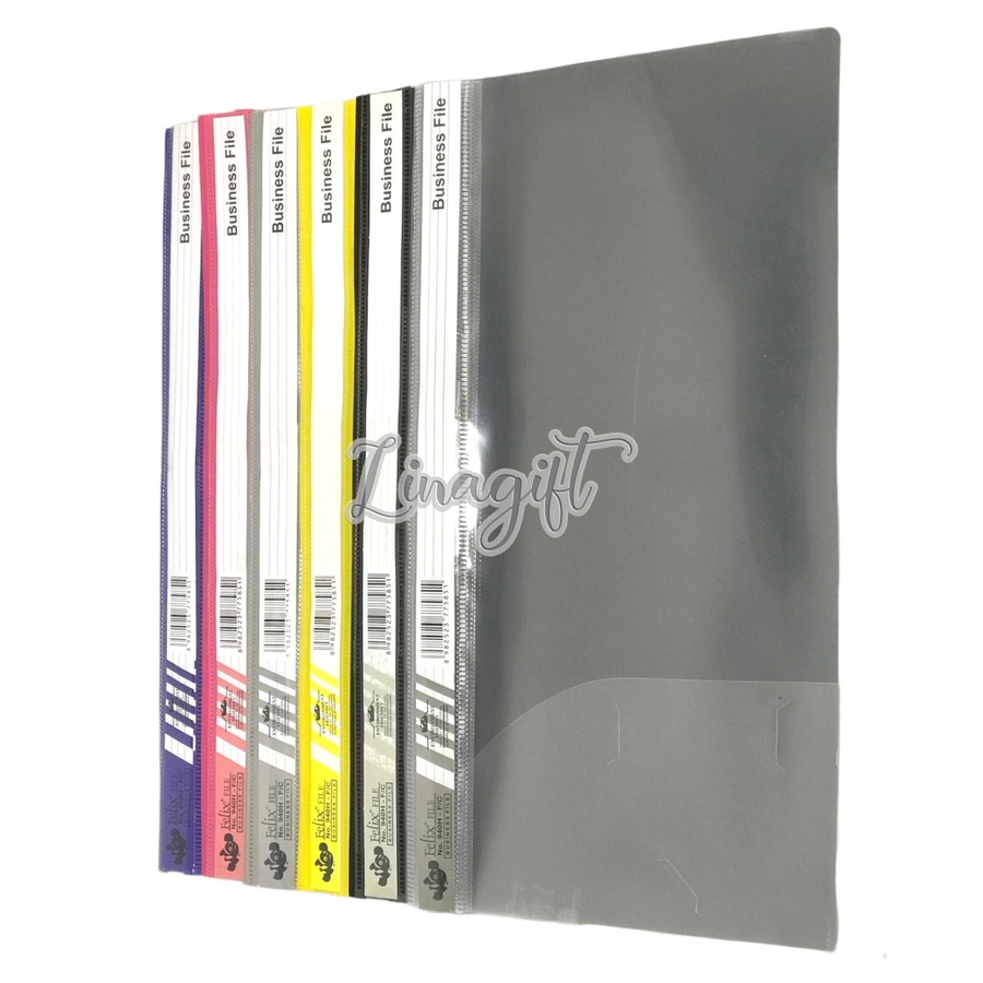 ( Ecer 1 Pc ) BUSINESS FILE F4 A4 FELIX  /  BUSINESS FILE F4 DAIYU TOP / MAP PLASTIK SNELHECTER (MAP PLASTIK ACCO)