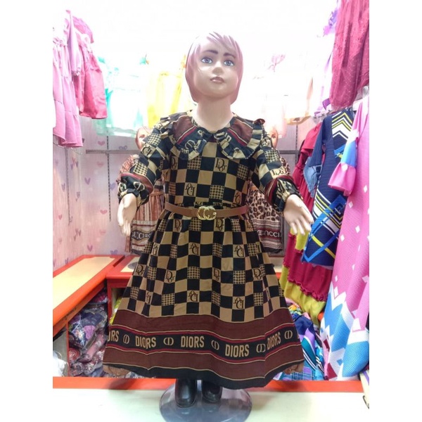 (TERBARU) MIDI DRESS ANAK PEREMPUAN GUCCI/DRESS MIDI VIRAL DIOR ANAK PEREMPUAN/DRESS FENDI ANAK PERE
