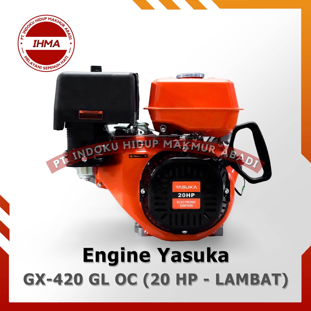 Gasoline Engine Yasuka GX 420 GL OC (20.0 HP) - Mesin Putaran Lambat