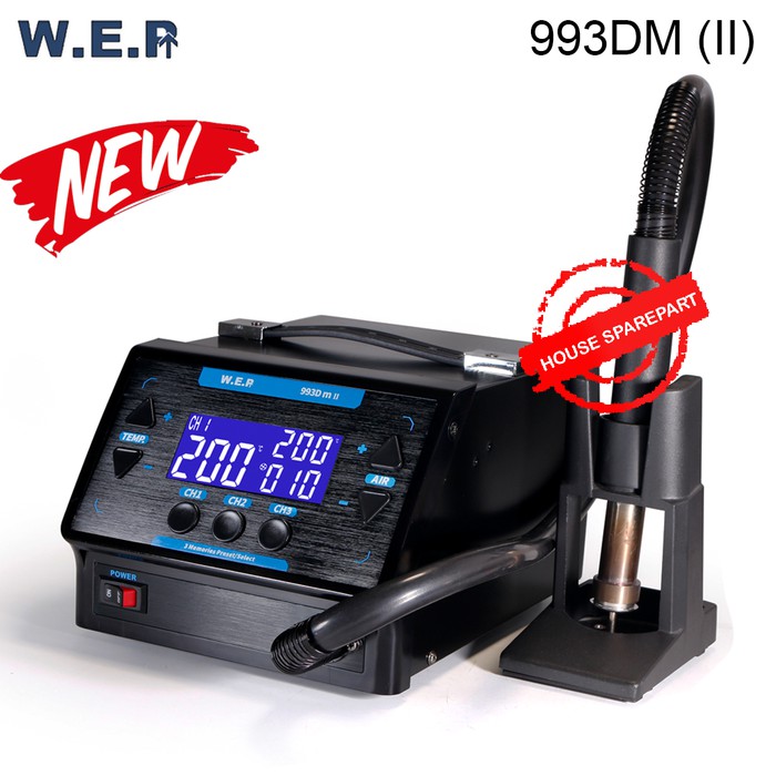 WEP 993DM II Blower Uap Digital 3 Channel 100-500C Airflow Range