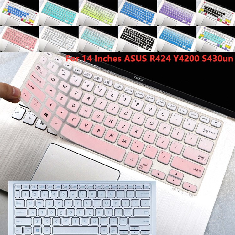 For 14 Inches ASUS R424 Y4200 S430un Soft Ultra-thin Silicone Laptop Keyboard Cover Protector