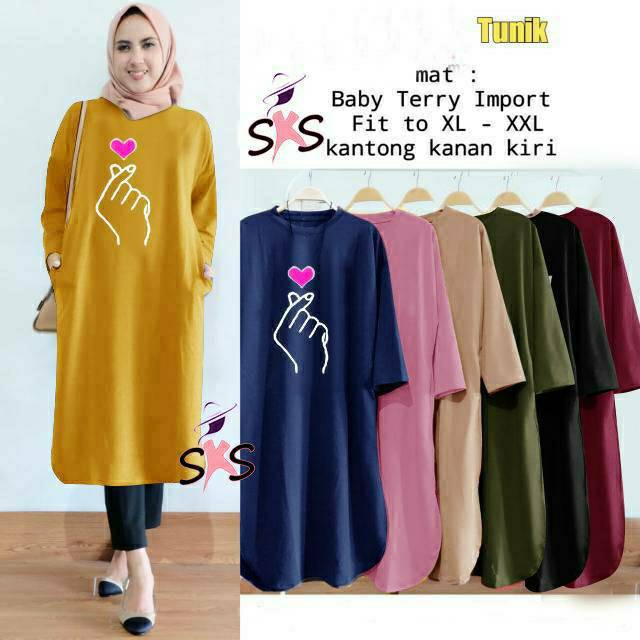 TUNIK SARANGHE(A2) GOOD QUALITY BAHAN BABYTERRY (LD110, PJ100)