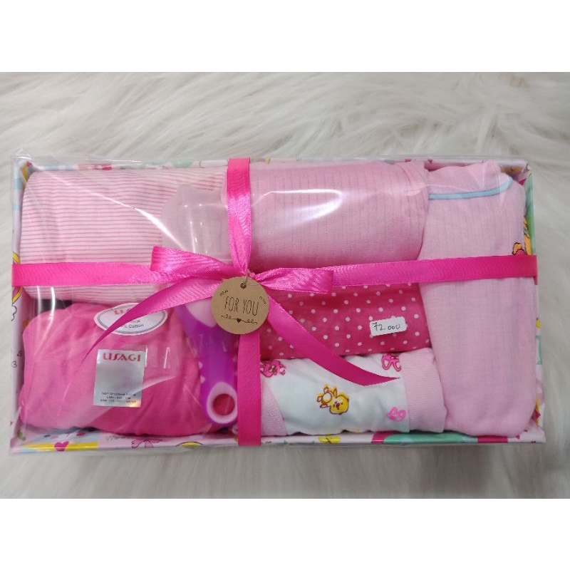 kado bayi  girl dan boy hampers gift box-pink pinky