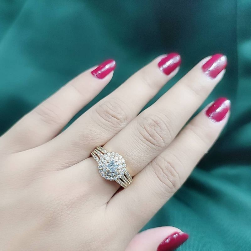cincin berlian gold solitaire
