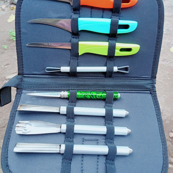 pisau ukir buah sett plus sorfcase