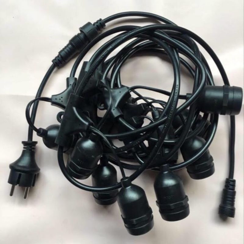 Fiting gantung cafe 10 meter 10m 10 fiting kabel lampu gantung cafe kabel 10m