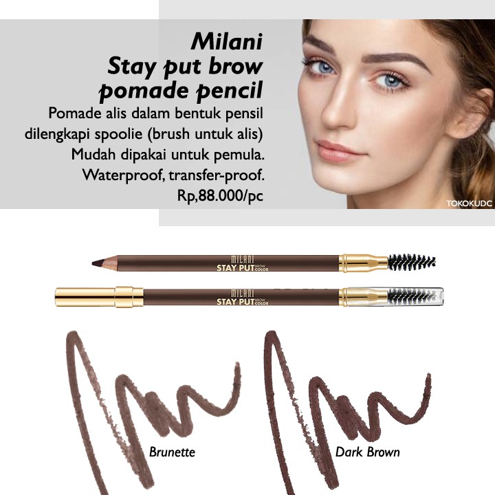 SALE MILANI STAY PUT BROW POMADE PENCIL EYEBROW PENCIL