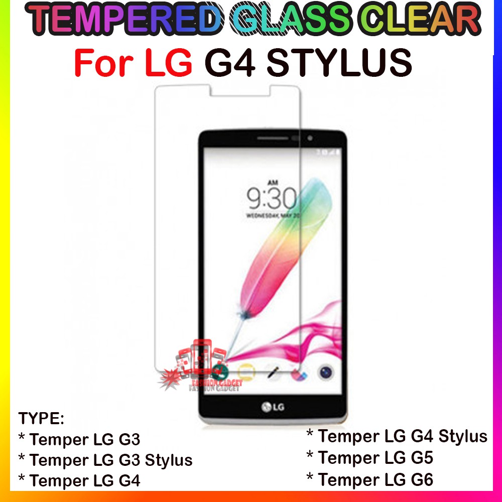 TEMPERED GLASS LG G3 / LG G3 STYLUS / LG G4 / LG G4 STYLUS / LG G5 / LG MAGNA H502 / LG K10 2017 / LG K10 2018 ANTI GORES KACA TEMPER GLASS CLEAR