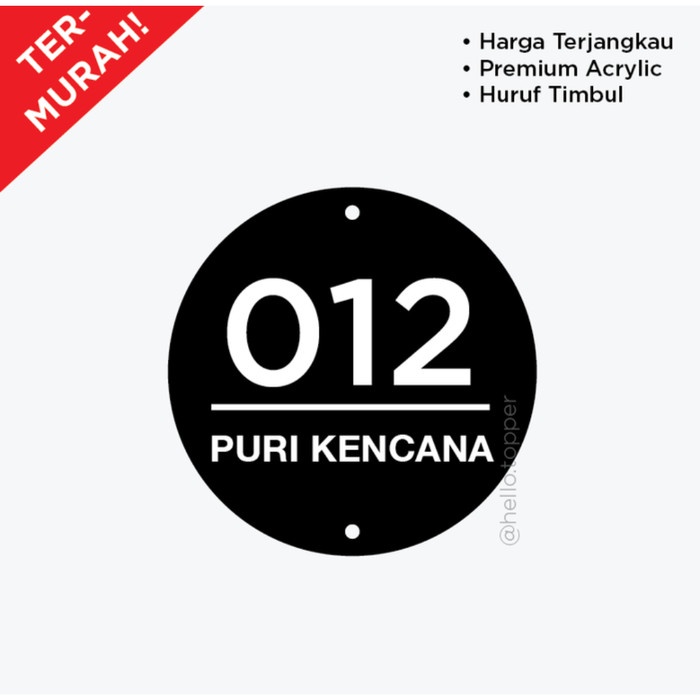 

Nomor Rumah Acrylic 30cm Keren