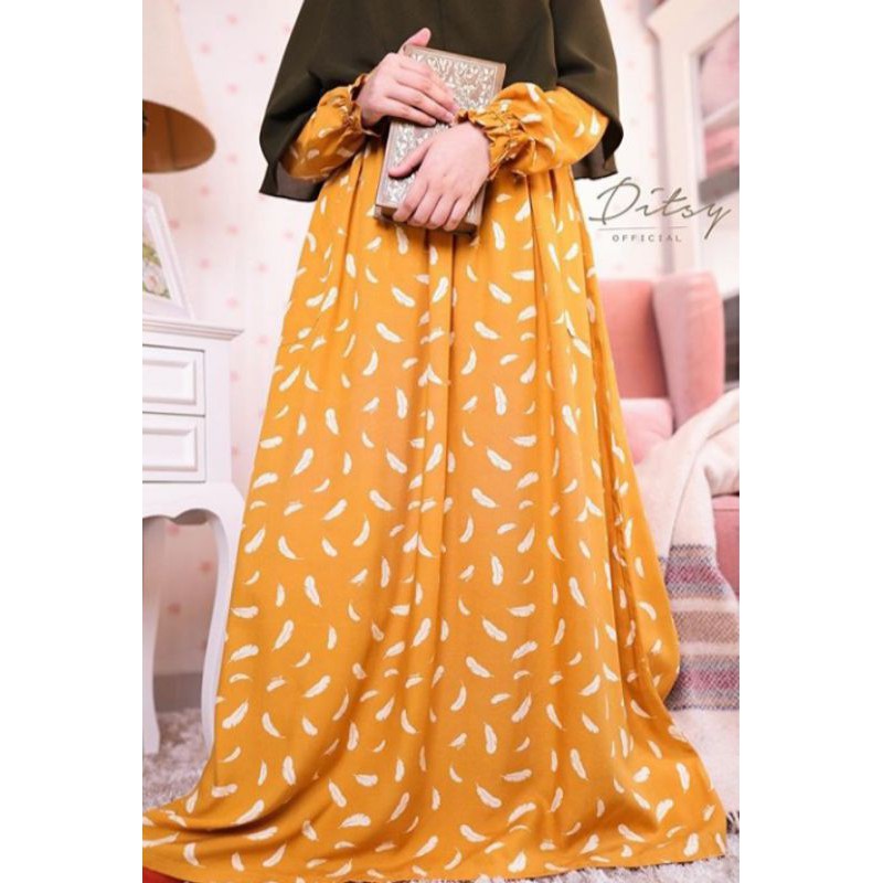 Quill Mustard Nightgown L by Ditsy November