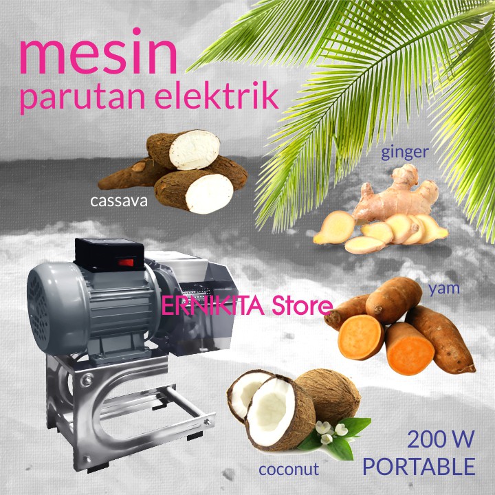 PARUTAN KELAPA PORTABLE ELECTRIC PENYANGGA STAINLESS - Mesin Grinder Parutan Kelapa Serbaguna