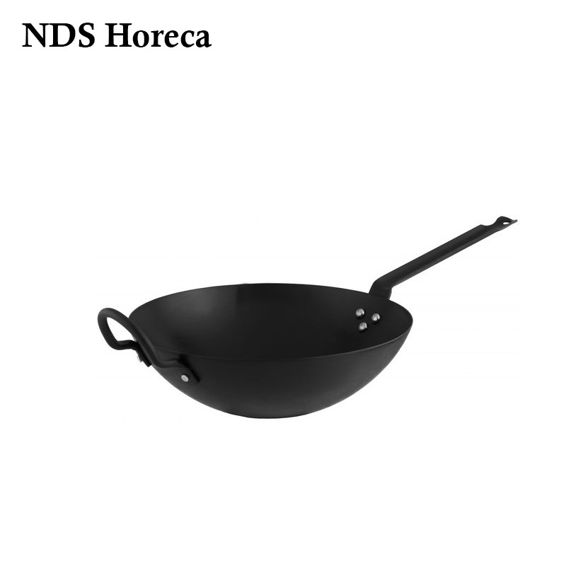 BIMA CHEFS Heavy Black Steel Western Wok D36 cm / Wajan