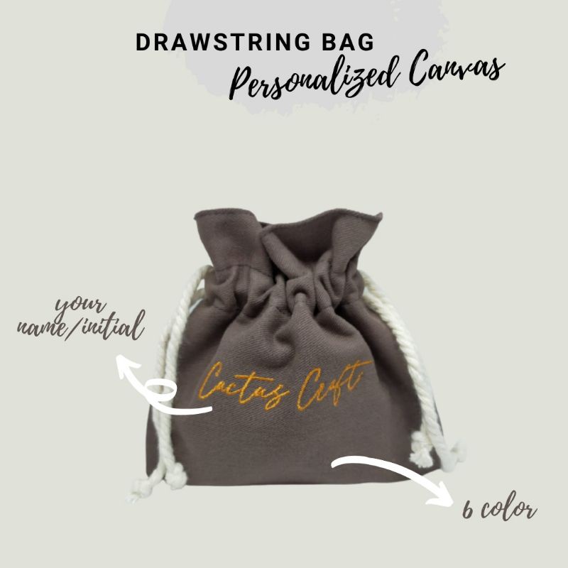 Pouch Serut/Personalized Canvas pouch Serut/Custom pouch Serut Inisial/Nama