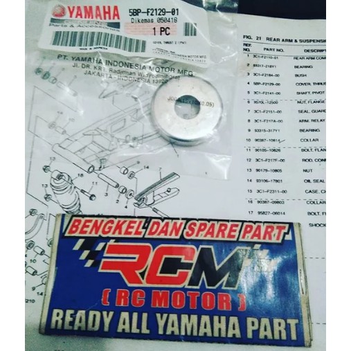 COVER THRUST TUTUP PLAT RING SWING ARM TENGAH BYSON VIXION SCORPIO FIZR JUPITER MX ORI 5BP-F2129-01