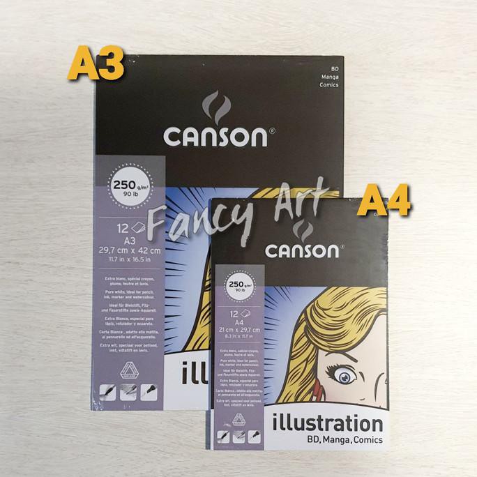 

Jualan Canson Illustration Pad A4 250Gsm 12Sheets Bd Manga Comic Buku Gambar Hemat