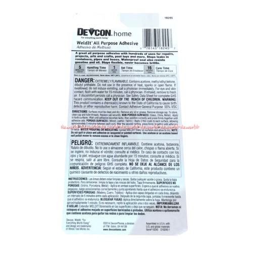 Devcon Weldit Home Lem Multifungsi 30gr Memiliki Daya Rekat Kuat dan Cepat Kering Defcon Dekcon Glue Lem Untuk Kulit Kaca Keramik Kain