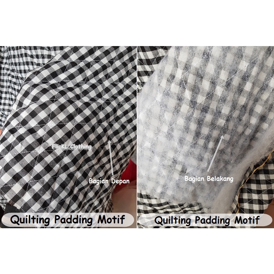 Bahan Kain Quilting Motif Quilting Padding Corak Quilting Salur Parasut Motif Dakron Quilting Loreng