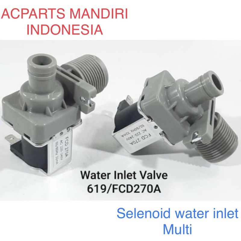 selenoid water inlet valve mesin cuci LG SHARP SANYO SANKEN