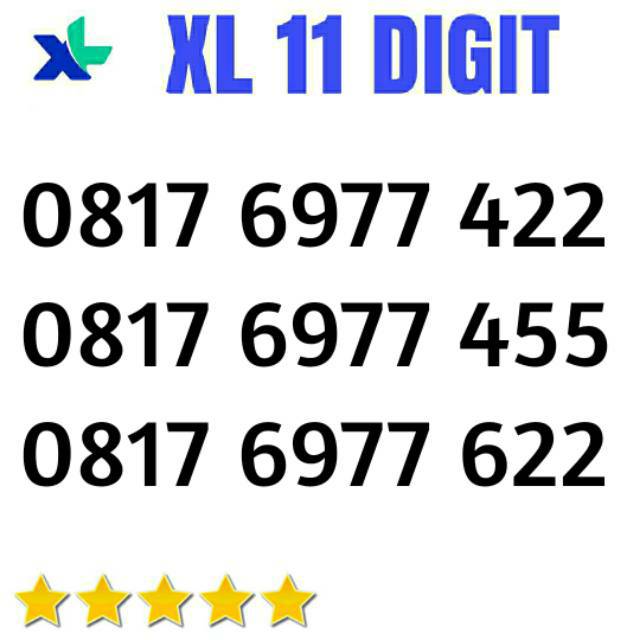 0817 6977 822 perdana nomor cantik xl 11 digit bukan 10 digit mudah dihapal 999 888 88 99 000 00 777