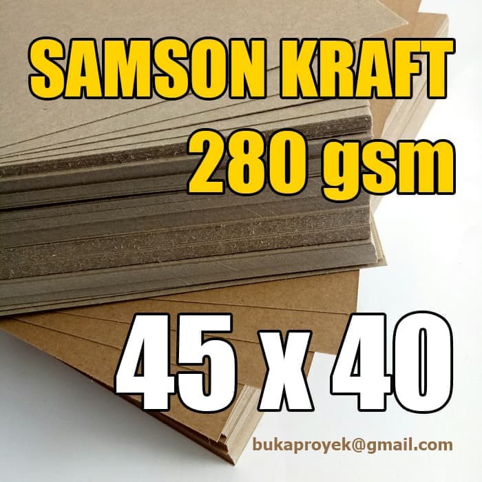 

120 Lembar Kertas Samson Kraft Tebal 280 gsm - Ukuran 45 x 40 cm