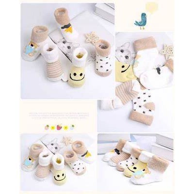 LittleAaron SMILING BEAR Kaos Kaki Anak Bayi Laki Laki Perempuan Newborn - 2 Tahun Import