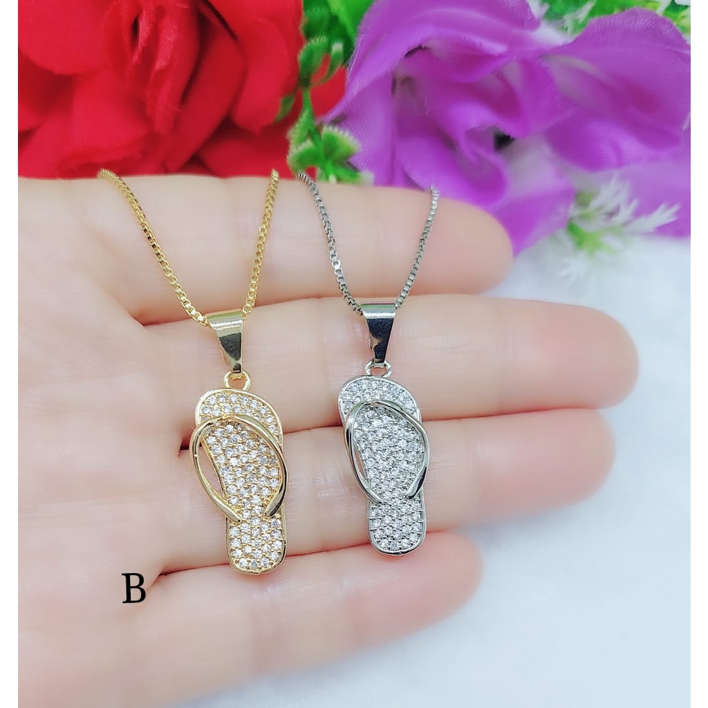 Xuping Kalung Dan Liontin motif sandal