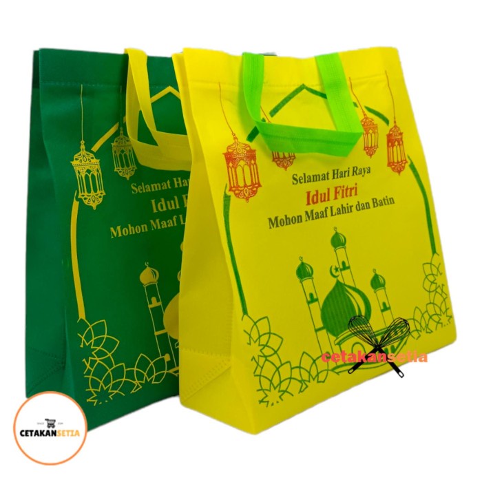 

Tas Kain Goodie Bag BOX L 35x40 Idul Fitri | Tas Spunbound Idul Fitri