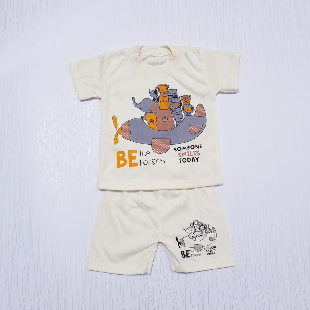 setelan pakaian anak laki-laki usia 0-12 bulan animal bahan  katun / baby gracia / baju cowo