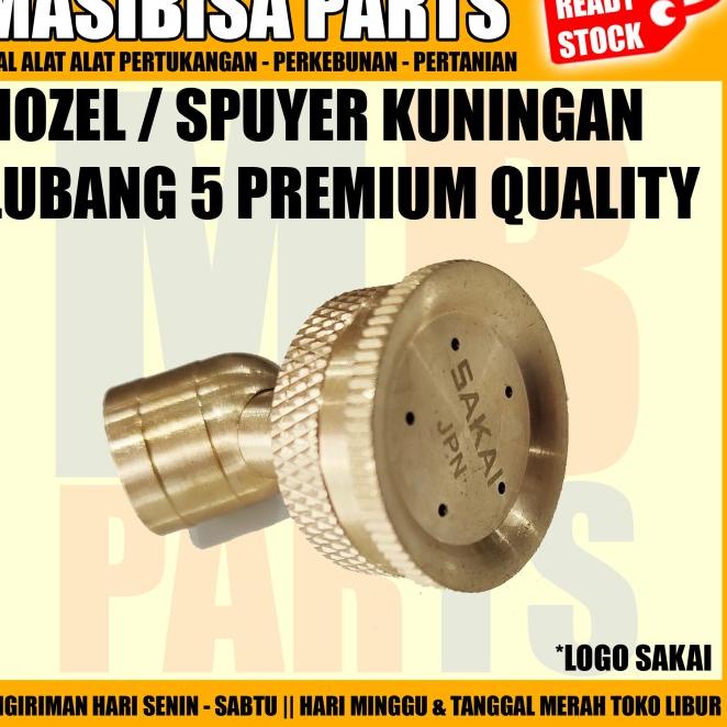 ➨ NOZZLE / SPUYER / NOZEL SPRAYER ELEKTRIK / KNAPSAK LUBANG 5 KUNINGAN ◙