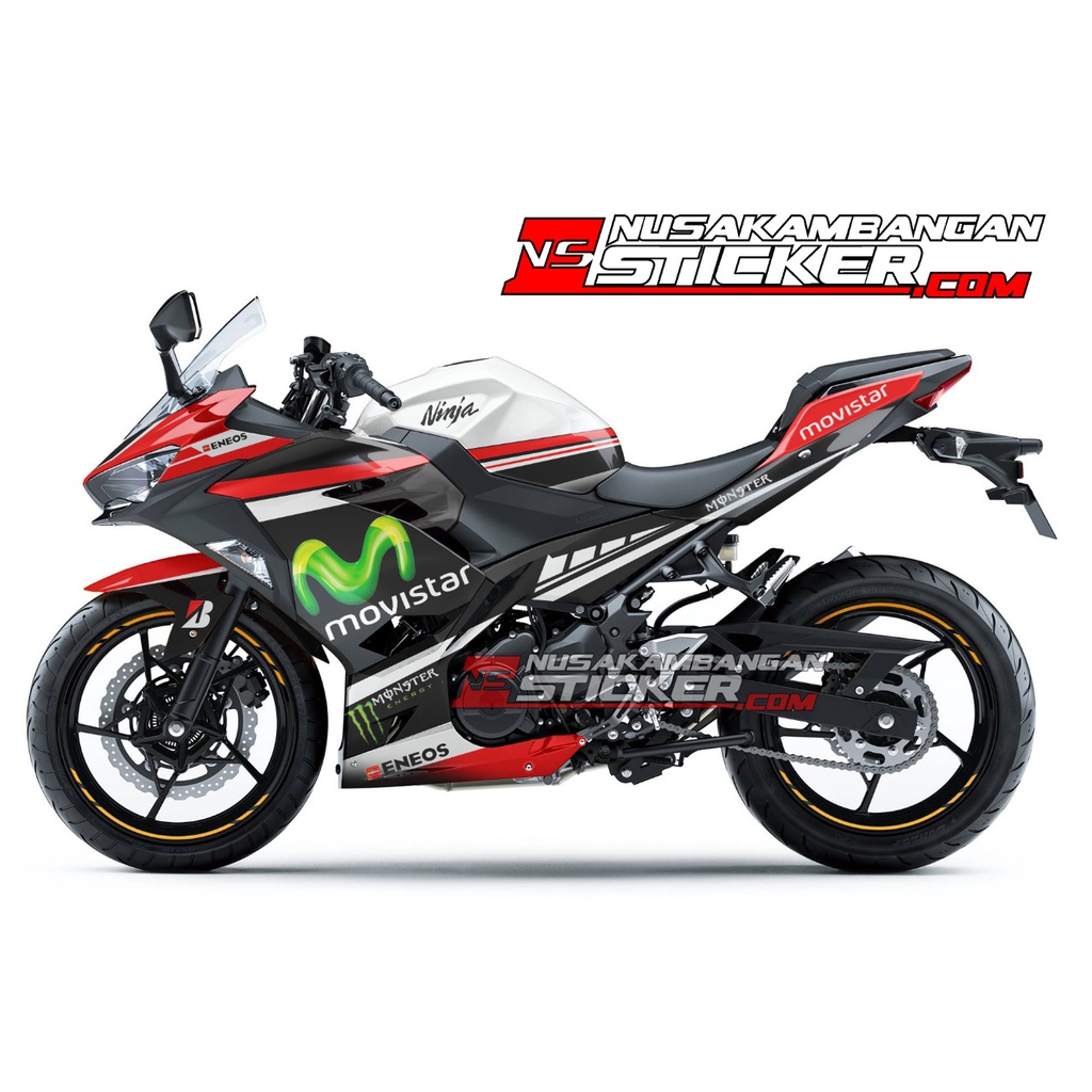 Stiker NINJA ALL NEW 250 FI MOVISTAR MERAH