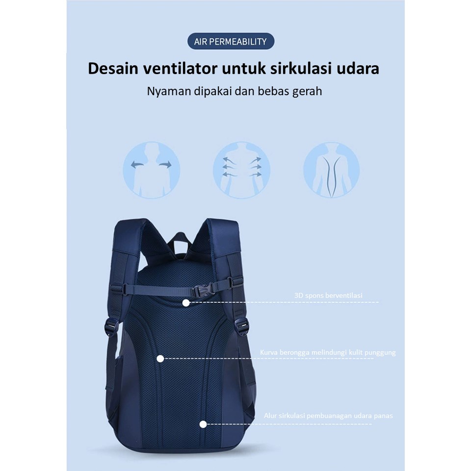 COD - Tas Ransel Anak Sekolah Model Terbaru Bukaan Pintu Kulkas - Tas Sekolah Import